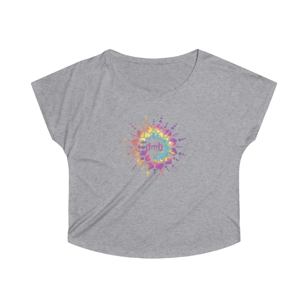 Tie Dye Burst Women's Tri-Blend Dolman