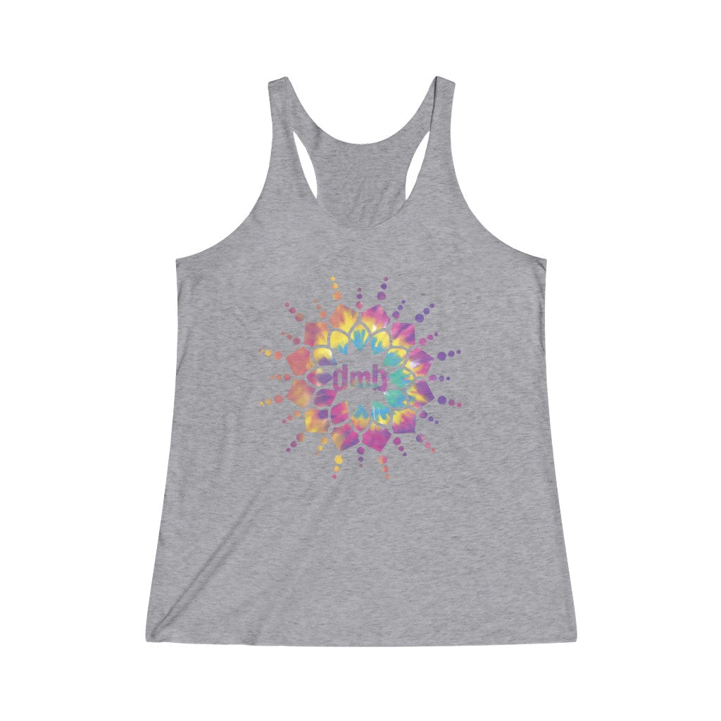 Tie Dye Burst Women's Tri-Blend Racerback Tank