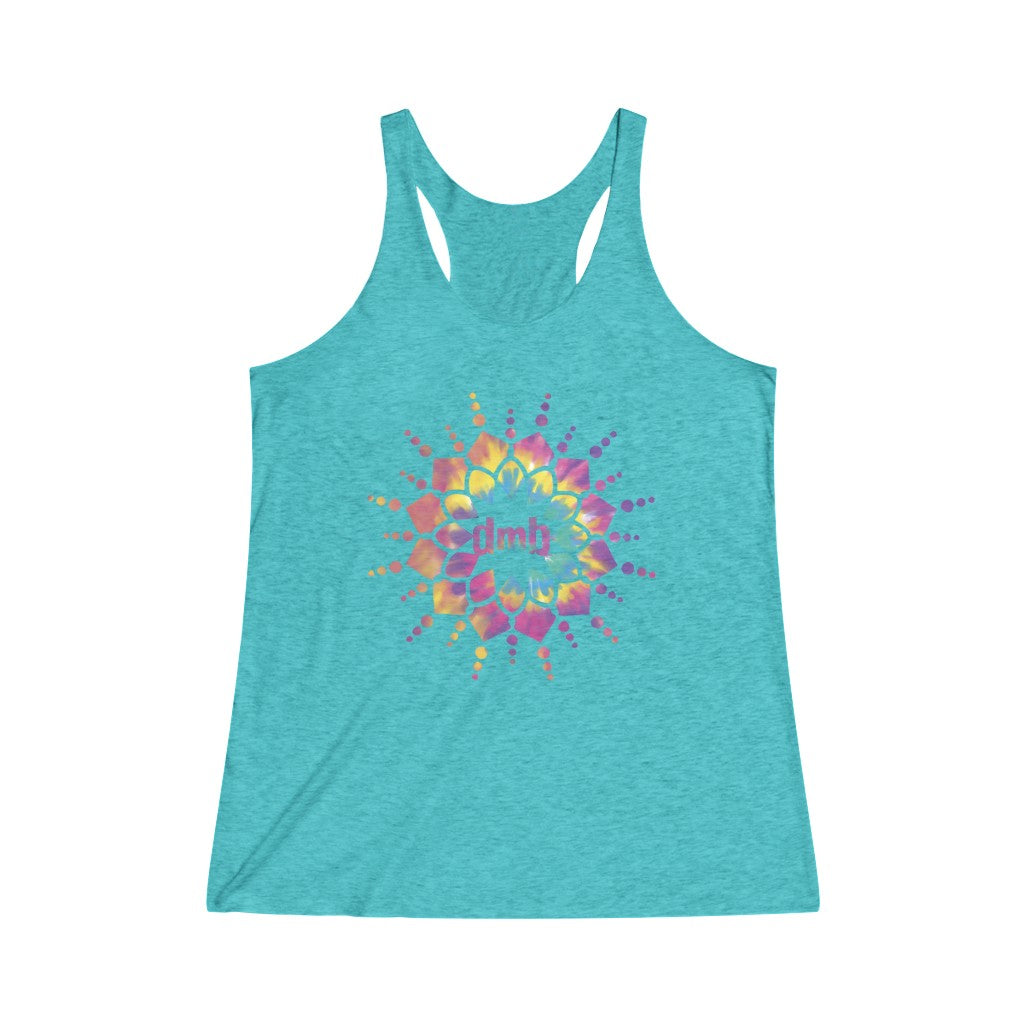 Tie Dye Burst Women's Tri-Blend Racerback Tank