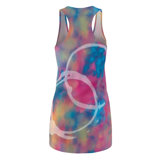 Women's Tie Dye Racerback Dress or Swim Cover