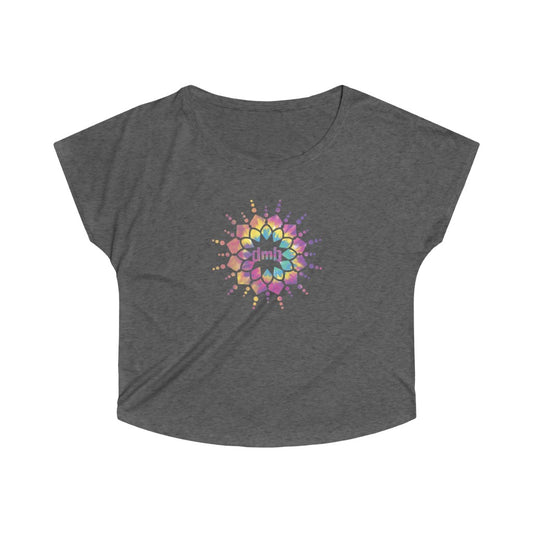 Tie Dye Burst Women's Tri-Blend Dolman