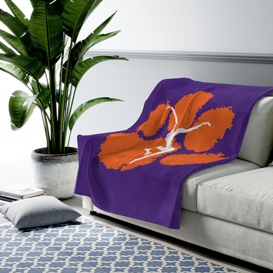 Tiger Dancer Velveteen Plush Blanket
