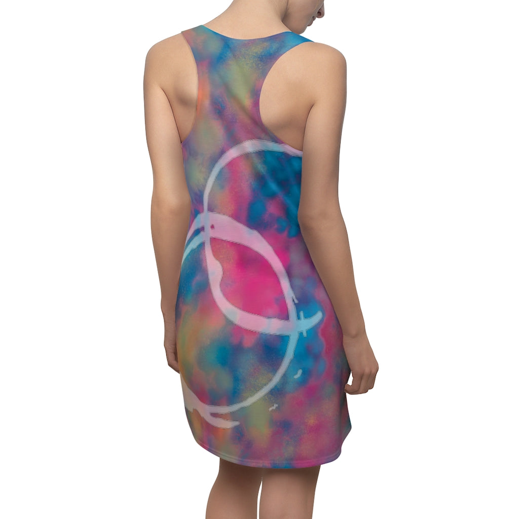 Women's Tie Dye Racerback Dress or Swim Cover