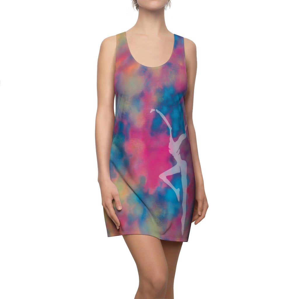 Women's Tie Dye Racerback Dress or Swim Cover