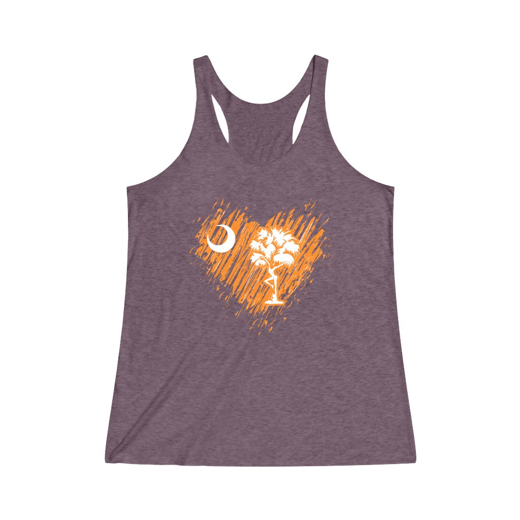 SC Heart Women's Tri-Blend Racerback Tank