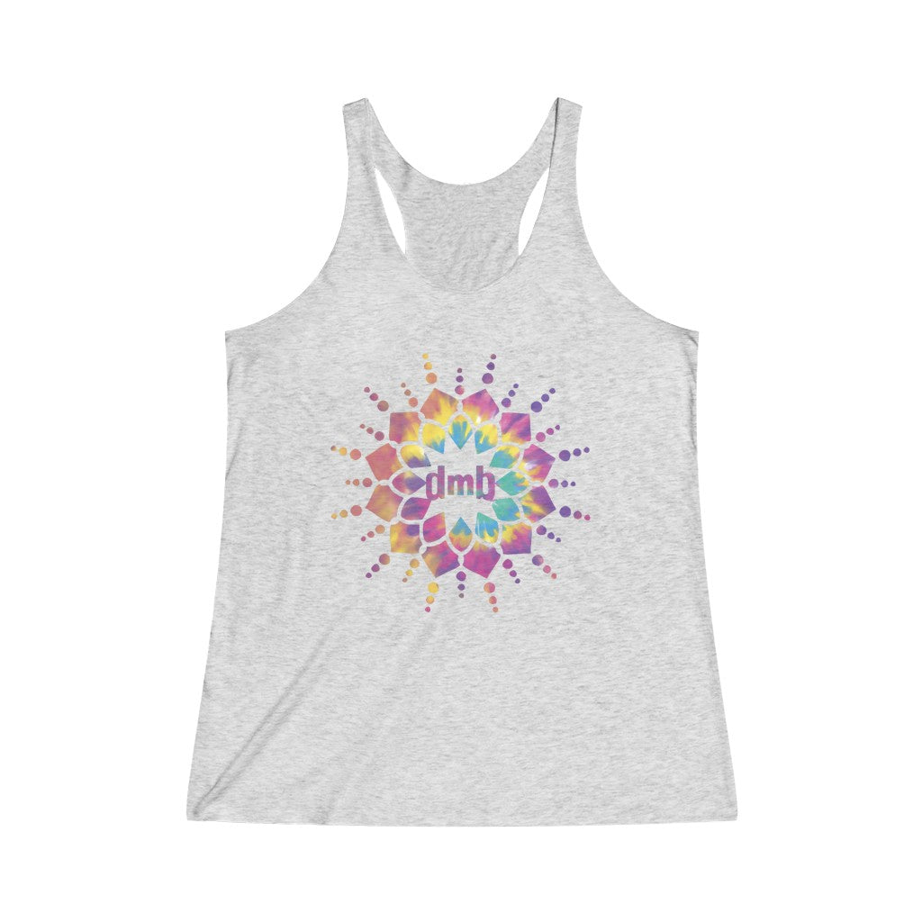 Tie Dye Burst Women's Tri-Blend Racerback Tank