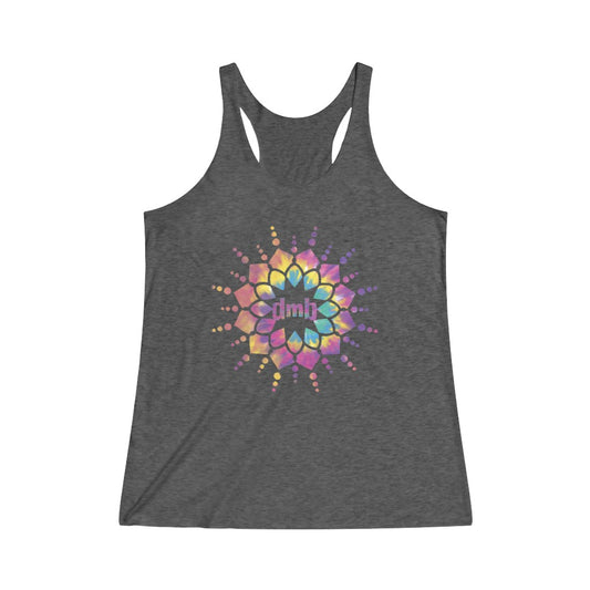 Tie Dye Burst Women's Tri-Blend Racerback Tank