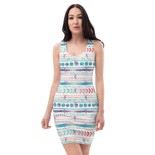 Boho Dancer Print Body Con Dress