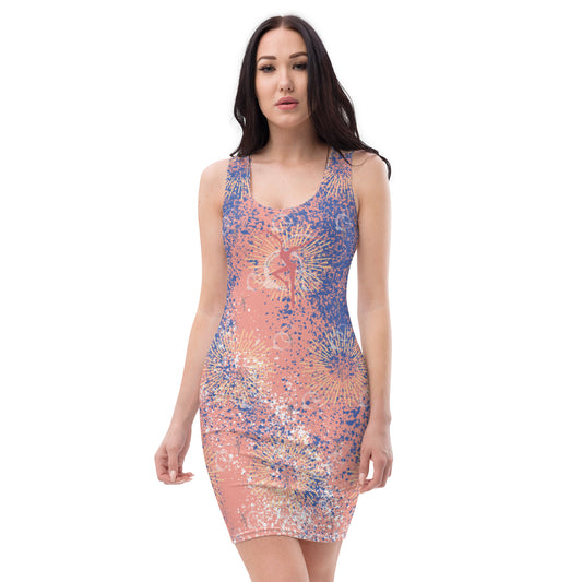 Paint Splatter Bodycon Dress