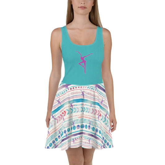 Boho Solid Top Twirl Dress