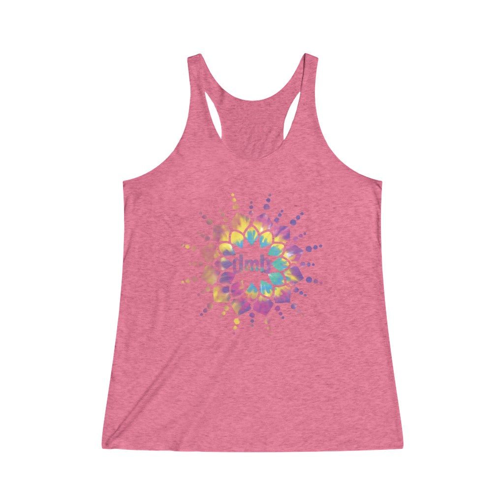 Tie Dye Burst Women's Tri-Blend Racerback Tank