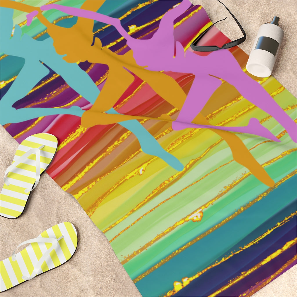 Gold Rainbow Beach Towel, 30x60