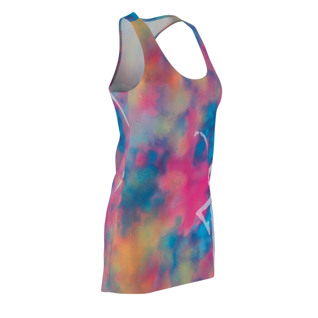 Women's Tie Dye Racerback Dress or Swim Cover