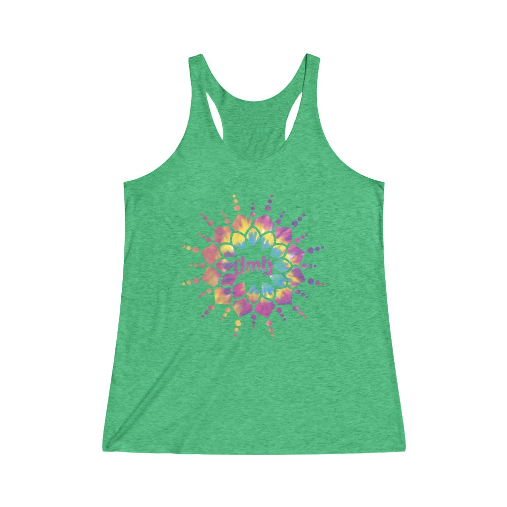 Tie Dye Burst Women's Tri-Blend Racerback Tank