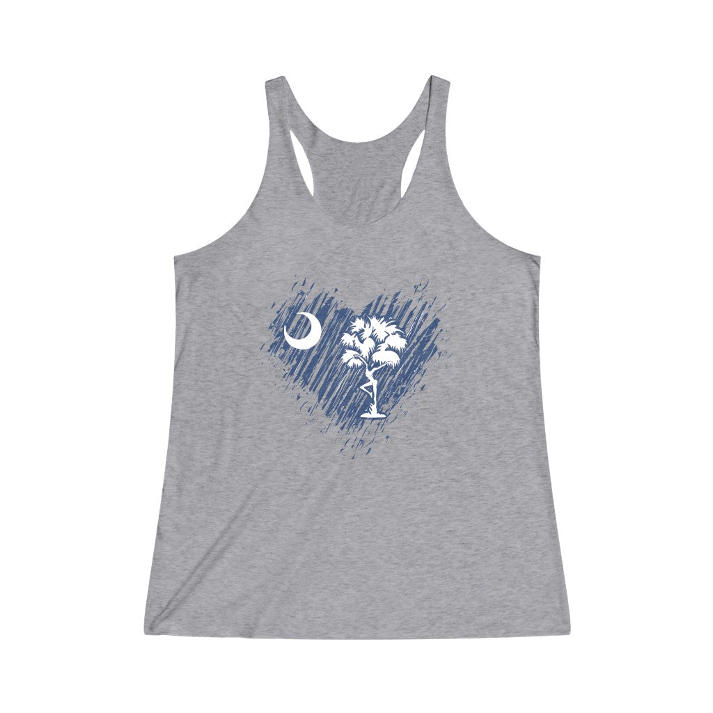 SC Heart Women's Tri-Blend Racerback Tank