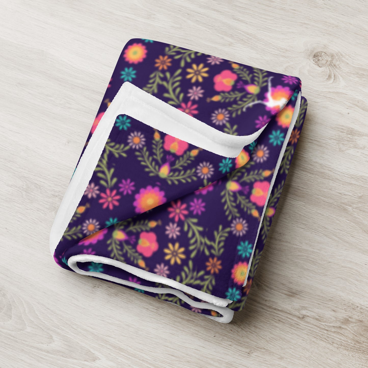 Spanish Flower Throw Blanket