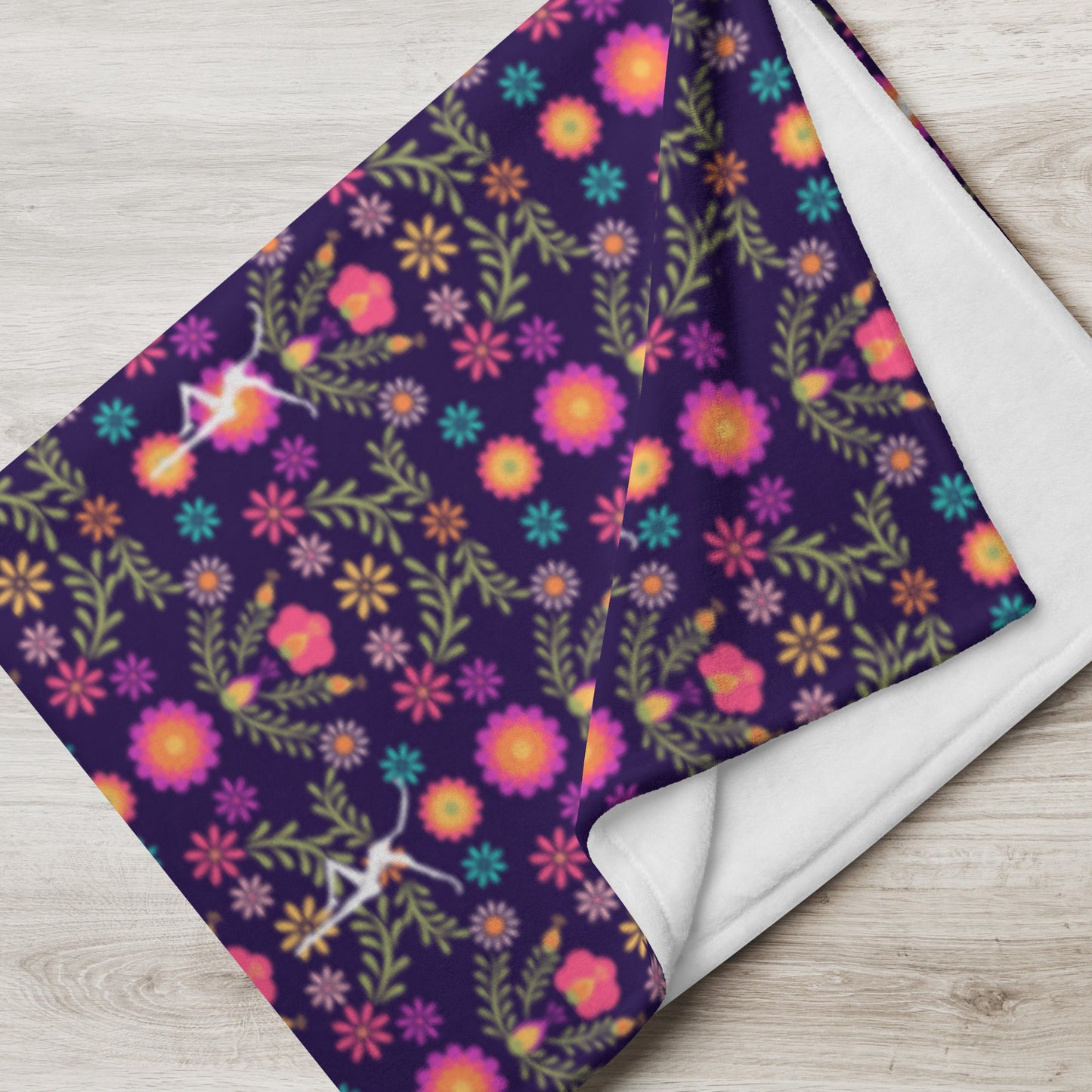 Spanish Flower Throw Blanket