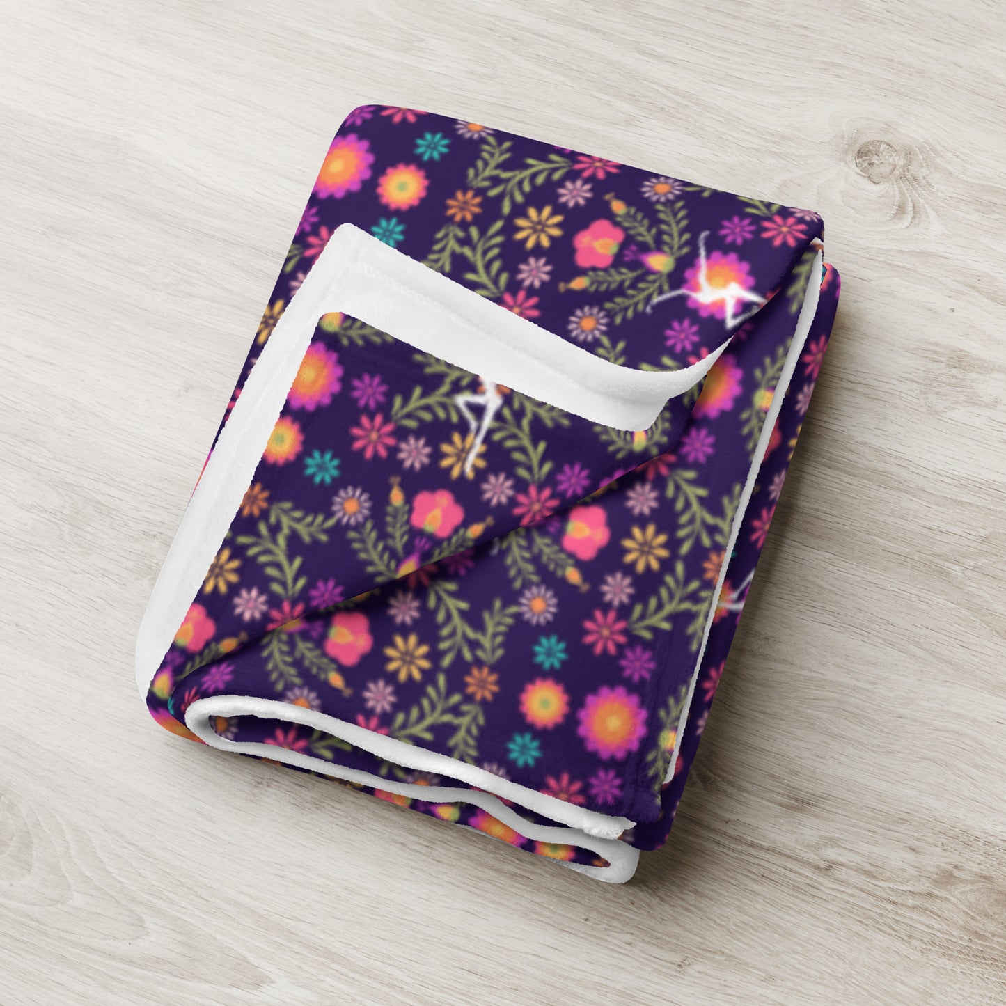 Spanish Flower Throw Blanket