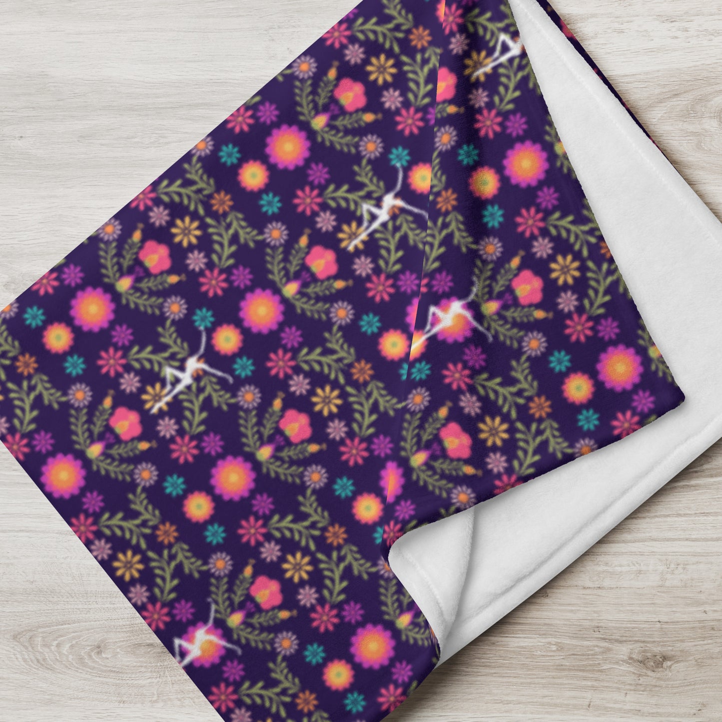 Spanish Flower Throw Blanket